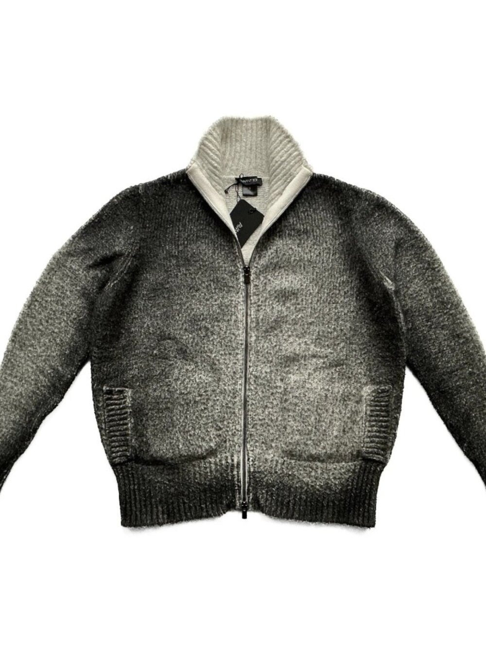 Avant Toi Full Zip High Neck Furry Sweater Size Small New w Tags Italy Prada